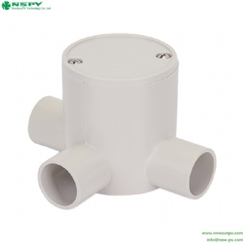 PVC Junction box with 3 ways entries 20~25mm