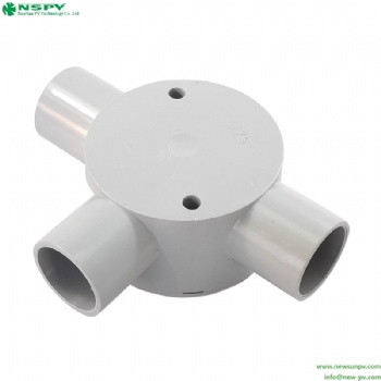 PVC Junction box with 3 ways entries 20~25mm
