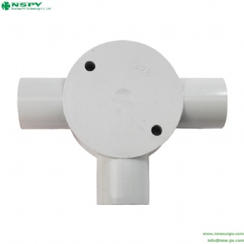 PVC Junction box with 3 ways entries 20~25mm