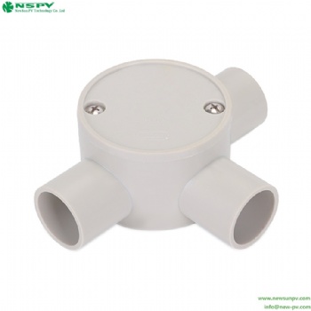PVC Junction box with 3 ways entries 20~25mm