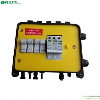 Iterative dc combiner box for solar PV combiner box array junction box