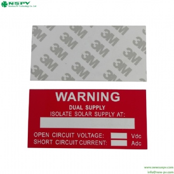 Solar warning labels solar pv warning stickers photovoltaic warning labels