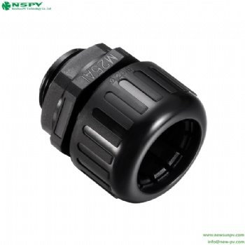 Solar plain screwed adaptor 25mm cable gland connector