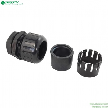 Solar plain screwed adaptor 25mm cable gland connector