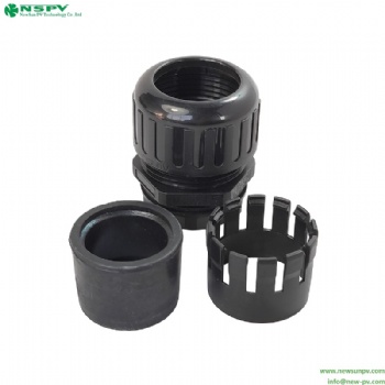 Solar plain screwed adaptor 25mm cable gland connector